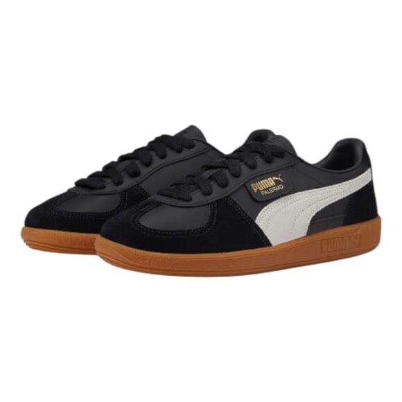 New PUMA Palermo Lth Women’s Sneakers- Color: Black/Feather Gray Gum - Size: 7.5 - Picture 1 of 16